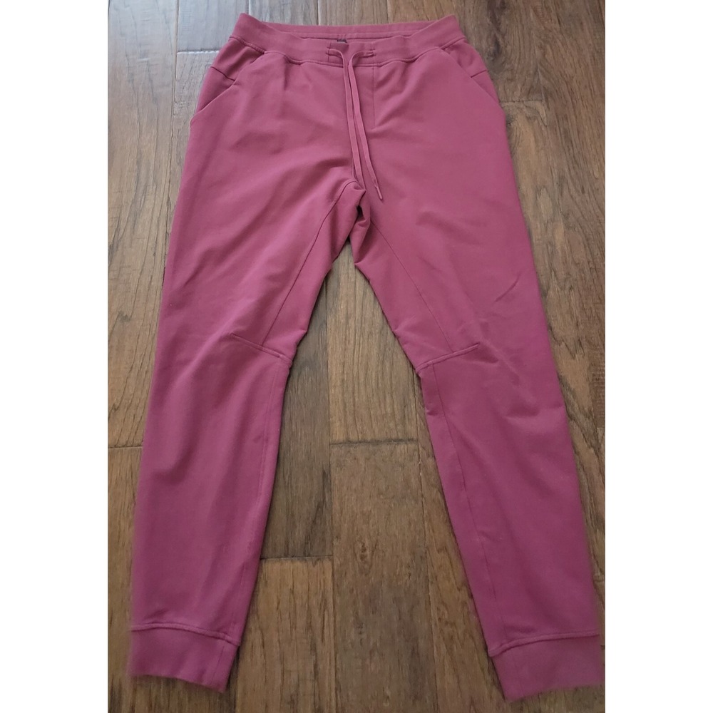 Lululemon Women's Burgundy Drawstring Waist Joggers Sz‎ Large 30-32/30"